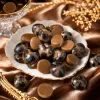 Natural brown agate bead bracelet accessory DIY material, smooth and lustrous, handcrafted beaded gift decoration Specification image